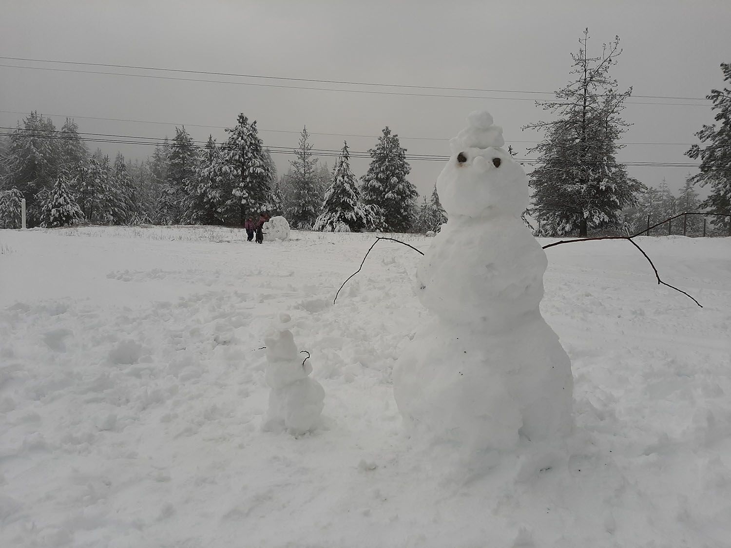 Bougies et bonhomme de neige